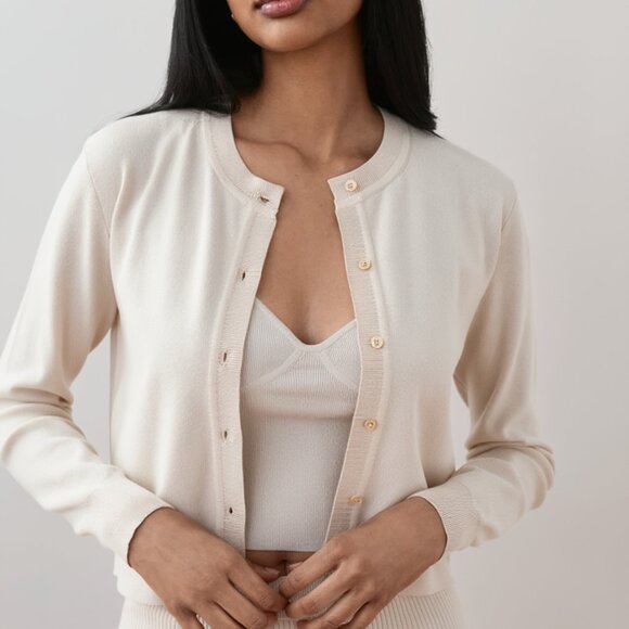 Aritzia Wilfred Sicily Cardigan Light Birch XS - Picture 2 of 7